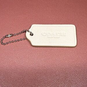 Coach Ivory Leather hangtag